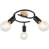 Rabalux 3978 prisadené stropné svietidlo Pablo 3x40W | E27 - čierna, drevo Rabalux 3978 prisadené stropné svietidlo Pablo 3x40W | E27 - čierna, drevo
