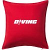 Diving nápis potápač - Vankúš 50x50 - 50x50 - Vrátane výplne ( Červená ) Diving nápis potápač - Vankúš 50x50 - 50x50 - Vrátane výplne ( Červená )