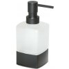 Gedy - LOUNGE dávkovač mydla na postavenie, 280 ml, mliečne sklo, čierny mat 545514 Gedy - LOUNGE dávkovač mydla na postavenie, 280 ml, mliečne sklo, čierny mat 545514