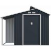 IWHome Domček záhradný HERA ZA s prístreškom 3,78 m2, antracit 229 × 292 × 129 cm IWHome Domček záhradný HERA ZA s prístreškom 3,78 m2, antracit 229 × 292 × 129 cm