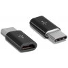 Redukcia micro USB / USB Typ C farba čierna Redukcia micro USB / USB Typ C farba čierna