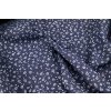 Bavlnené plátno - biele kvietky na tmavo modrom podklade (modrotlač) - šírka 160 cm Bavlnené plátno - biele kvietky na tmavo modrom podklade (modrotlač) - šírka 160 cm