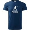 Fencing (šerm) - postava - Klasické pánske tričko vyššej gramáže - 2XL ( Polnočná modrá ) Fencing (šerm) - postava - Klasické pánske tričko vyššej gramáže - 2XL ( Polnočná modrá )