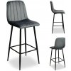 Barová stolička Velur Velvet Grafit Barová stolička Velur Velvet Grafit