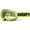 STRATA 2, 100% brýle neon žluté, čiré plexi, dětské STRATA 2, 100% brýle neon žluté, čiré plexi, dětské
