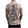 Alpha Industries BACKPRINT T sand camo tričko pánske Farba: pieskový maskáč, Veľkosť: XXL Alpha Industries BACKPRINT T sand camo tričko pánske Farba: pieskový maskáč, Veľkosť: XXL