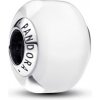 Miniprívesok PANDORA z bieleho Muráno skla 793118C00 Miniprívesok PANDORA z bieleho Muráno skla 793118C00