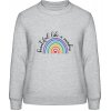 AWDis Sweat Mikina - Dúha s nápisom - Beautiful like a rainbow - Šedivá sivá - XS - Dámske AWDis Sweat Mikina - Dúha s nápisom - Beautiful like a rainbow - Šedivá sivá - XS - Dámske