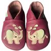 Hopi Hop Kožené capáčky Barefoot Sloník malinová