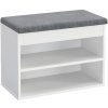 VerDesign, Skrinka na topánky ROMI 60, biela látka,LTD VerDesign, Skrinka na topánky ROMI 60, biela látka,LTD
