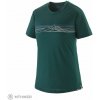 Patagonia Cap Cool Merino Blend Graphic dámske tričko, strata stripe: cascade green S Patagonia Cap Cool Merino Blend Graphic dámske tričko, strata stripe: cascade green S
