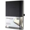 Záznamná kniha Conceptum, čierna, tvrdé dosky, A4, linajková, 194 listov, SIGEL Záznamná kniha Conceptum, čierna, tvrdé dosky, A4, linajková, 194 listov, SIGEL