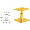DOMAX PR zaskrutkovacia pätka stĺpika nastaviteľná závitová Galvanické pozinkovanie nažlto (ZNZ) PR 130/130 - 130 x 130 x 100 - 150 x 3 mm (4 ks) DOMAX PR zaskrutkovacia pätka stĺpika nastaviteľná závitová Galvanické pozinkovanie nažlto (ZNZ) PR 130/130 - 130 x 130 x 100 - 150 x 3 mm (4 ks)