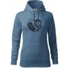 Florbal love - Mikina dámská Cape s kapucí - XL ( Denim ) Florbal love - Mikina dámská Cape s kapucí - XL ( Denim )