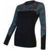 SENSOR MERINO IMPRESS dámske tričko s dlhým rukávom, čierna/stripes Veľkosť: S SENSOR MERINO IMPRESS dámske tričko s dlhým rukávom, čierna/stripes Veľkosť: S