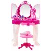 JOKO Detský Toaletný stolík so zrkadlom na diaľkové ovládanie + stolička + vstup MP3 + fén na batérie ružový JOKO Detský Toaletný stolík so zrkadlom na diaľkové ovládanie + stolička + vstup MP3 + fén na batérie ružový