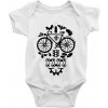 Bike lebka Body dojčenské s krátkym rukávom biele