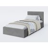 Wilsondo Čalúnená jednolôžková posteľ s úložným priestorom Ingrit 90x200 - sivá Wilsondo Čalúnená jednolôžková posteľ s úložným priestorom Ingrit 90x200 - sivá