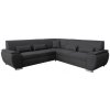 KONDELA Amila Roh L rohová sedačka s rozkladom a úložným priestorom tmavosivá KONDELA Amila Roh L rohová sedačka s rozkladom a úložným priestorom tmavosivá