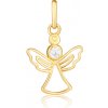 Zlatý prívesok so zirkónmi anjel ZP0444XJ80-5100 (585/1000) 0,51g Zlatý prívesok so zirkónmi anjel ZP0444XJ80-5100 (585/1000) 0,51g