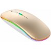 Počítárna Bezdrôtová Nabíjací Silent Myš s LED podsvietením - Zlatá Počítárna Bezdrôtová Nabíjací Silent Myš s LED podsvietením - Zlatá