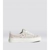 OCA Low Smoke White Suede Embroidered Sneaker OCA Low Smoke White Suede Embroidered Sneaker