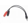 GEMBIRD Kabel rozdvojka jack 3,5mm (4 pólový) na 2x3,5mm M/F, 20cm, černý CCA-417 GEMBIRD Kabel rozdvojka jack 3,5mm (4 pólový) na 2x3,5mm M/F, 20cm, černý CCA-417