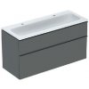 Geberit iCon - Skrinka s dvojumývadlom, 118x48x63 cm, 2 zásuvky, lávová 502.338.JK.1