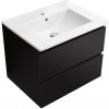 CERANO Kúpeľňová skrinka Carole + keramické umývadlo Todo - čierna matná - 61x49,5x46,5 cm CERANO Kúpeľňová skrinka Carole + keramické umývadlo Todo - čierna matná - 61x49,5x46,5 cm