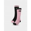 Detské dievčenské lyžiarske ponožky 2 páry ružové MULTICOLOUR 1 (91S) 4F Veľkosť: 32-34 Detské dievčenské lyžiarske ponožky 2 páry ružové MULTICOLOUR 1 (91S) 4F Veľkosť: 32-34