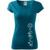 Hory bicykel úsmev - Dámske tričko Pure - L ( Petrolejová ) Hory bicykel úsmev - Dámske tričko Pure - L ( Petrolejová )