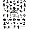 Nálepky na nechty Halloween čierne MS-C304 Nálepky na nechty Halloween čierne MS-C304