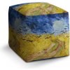 Sablio Taburet Cube Pšeničné pole s vranami - Vincent van Gogh: 40x40x40 cm