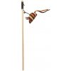 Hračka DUVO+ tyč na hranie s pletenou myšou hnedá 40x11,5x2,5cm