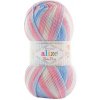 Alize příze Baby Best Batik 7935 variace růžové a modré Alize příze Baby Best Batik 7935 variace růžové a modré