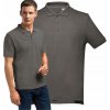 Bavlnené polo tričko POLO s krátkym rukávom pod uniformu sivé S Bavlnené polo tričko POLO s krátkym rukávom pod uniformu sivé S