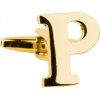 Bubibubi Manžetový gombík zlaté písmeno P Bubibubi Manžetový gombík zlaté písmeno P