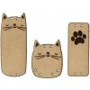 Mačka detské kožené nášivky 3 kusy Mačka detské kožené nášivky 3 kusy