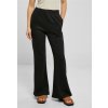 Urban Classics dámske nohavice Ladies Flared Pin Tuck Terry Pants Black