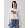 GAP Oversize crop sveter Americana Biela