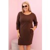 Kesi Dámska sukňa Plus Size z bavlny s jednoduchým strihom a rukávom 3/4 Mara Farba: Hnedá, Veľkosť: UNI Kesi Dámska sukňa Plus Size z bavlny s jednoduchým strihom a rukávom 3/4 Mara Farba: Hnedá, Veľkosť: UNI