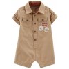 CARTER'S Overal letný krátky rukáv Khaki Adventure chlapec