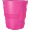 Odpadkový kôš Leitz WOW, plastový, 15 l, ružový Odpadkový kôš Leitz WOW, plastový, 15 l, ružový
