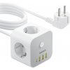 Napájací rozbočovač BASEUS 7v1 - 3x EU + 3x USB-A + USB-C 20W - 1,5 m kábel - biely Napájací rozbočovač BASEUS 7v1 - 3x EU + 3x USB-A + USB-C 20W - 1,5 m kábel - biely