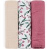 PETITE & MARS Sada plienok bambusová mušelínová 3ks Moussy Pink Meadow 68 x 68 cm PETITE & MARS Sada plienok bambusová mušelínová 3ks Moussy Pink Meadow 68 x 68 cm