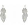 Eppi Strieborné náušnice Feather E36626 Eppi Strieborné náušnice Feather E36626