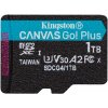 Kingston Canvas Go Plus A2/Micro SDXC/1TB/UHS-I U3 / Class 10 SDCG4-1TBSP Kingston Canvas Go Plus A2/Micro SDXC/1TB/UHS-I U3 / Class 10 SDCG4-1TBSP
