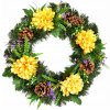 DOMMIO Jesenný veniec so žltými chryzantémami Ø35 cm DOMMIO Jesenný veniec so žltými chryzantémami Ø35 cm
