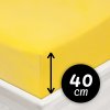 Jersey napínacie prestieradlo na extra vysoký matrac JR-003 Žlté 180 x 200 - výška 40 cm Jersey napínacie prestieradlo na extra vysoký matrac JR-003 Žlté 180 x 200 - výška 40 cm