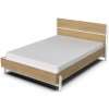 Wilsondo Manželská posteľ Draft 140x190/200 - dub/biela Wilsondo Manželská posteľ Draft 140x190/200 - dub/biela